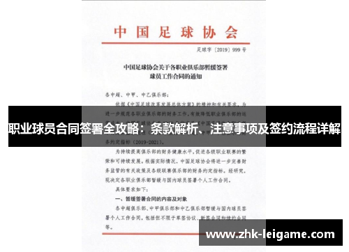 职业球员合同签署全攻略：条款解析、注意事项及签约流程详解